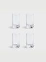 Glass octagon set of 4