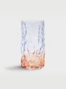 Vase trunk bicolour blue