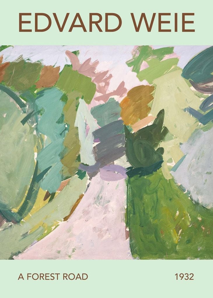 Poster - A Forest Road By Edvard Weie 50x70 - Dear Sam