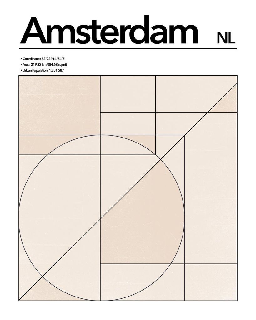Poster - Amsterdam Abstract 40x50 - Dear Sam
