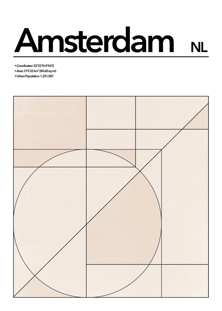 Poster - Amsterdam Abstract 50x70 - Dear Sam