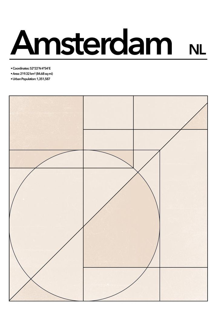 Poster - Amsterdam Abstract 70x100 - Dear Sam