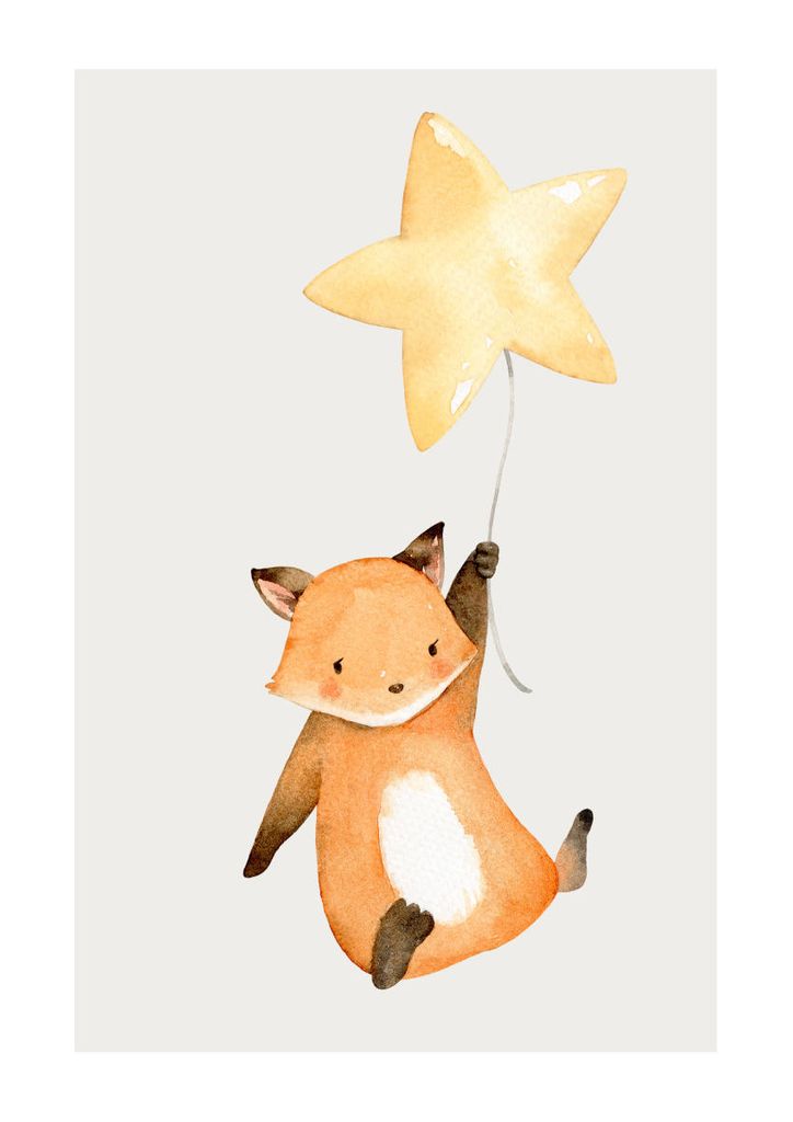 Poster - Baby Fox 21x30 - Dear Sam