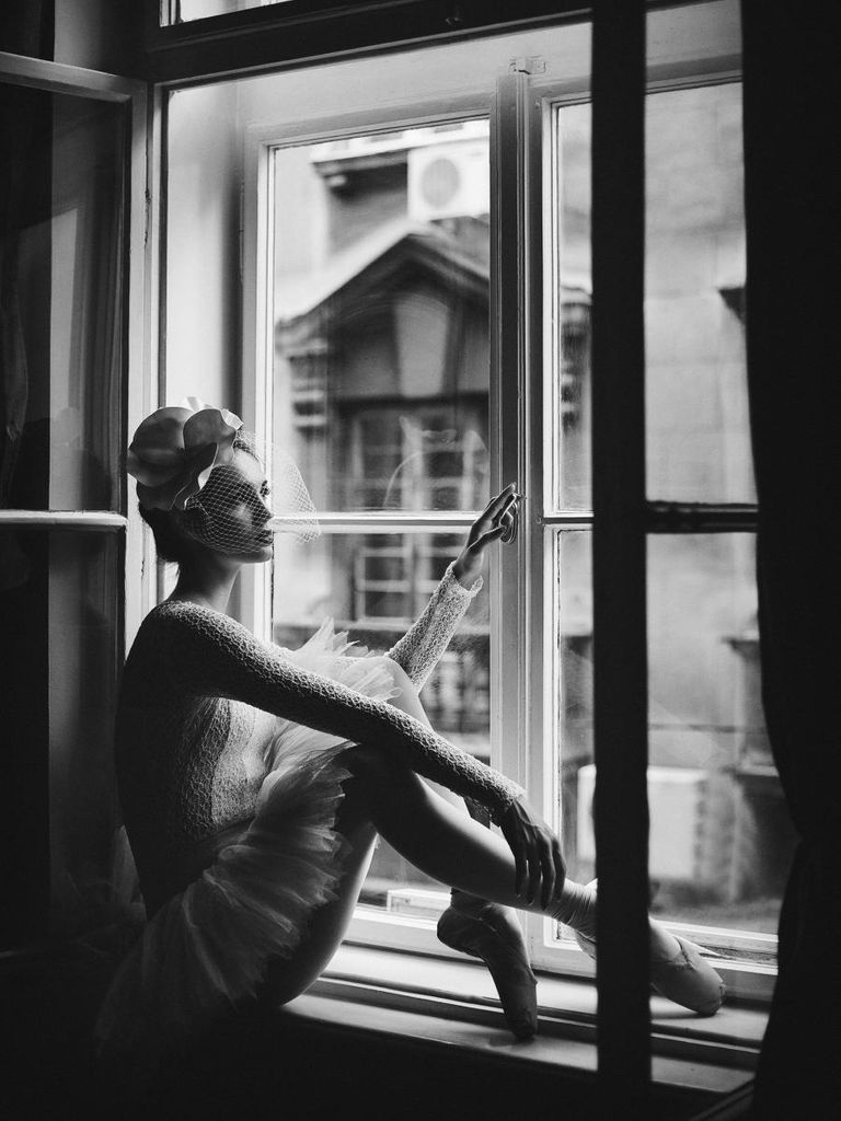 Poster - Ballerina In Window 30x40 - Dear Sam