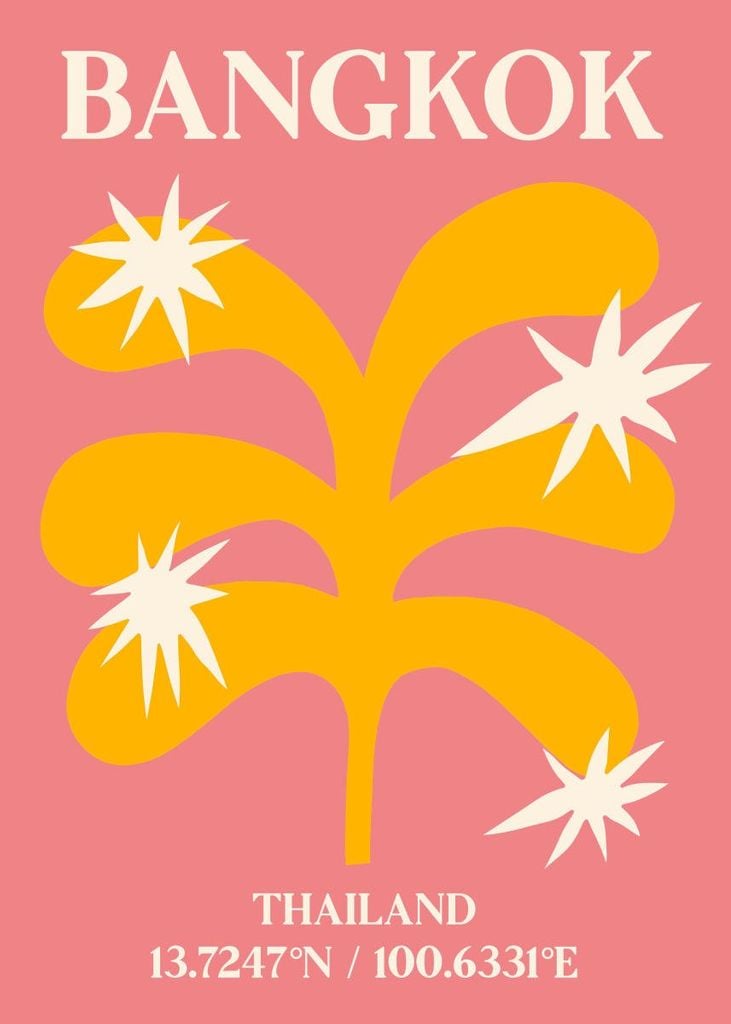 Dear Sam Poster, Bangkok Pattern 50x70 - Unique Artwork Collection