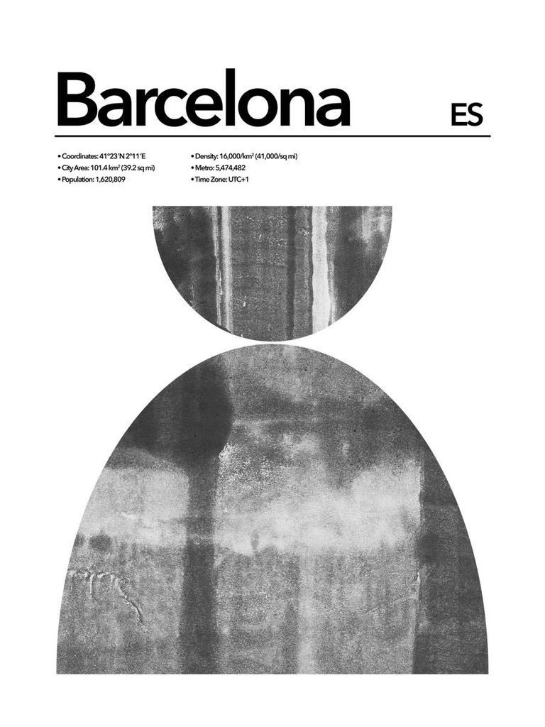 Poster - Barcelona Abstract 30x40 - Dear Sam