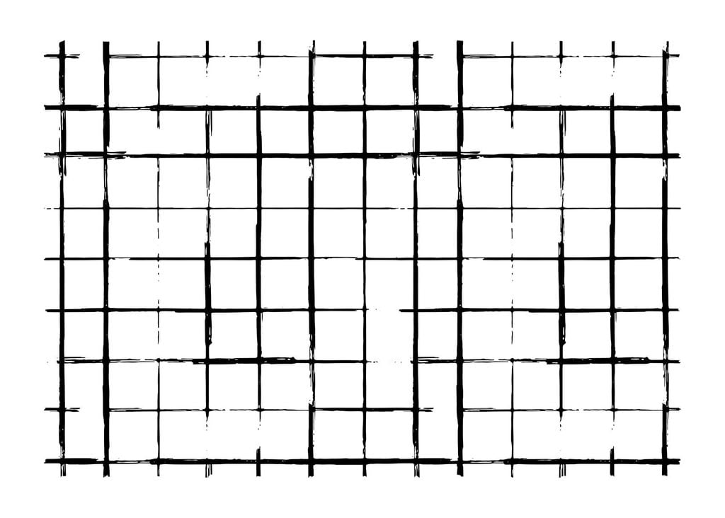 Poster - Black & White Grid 70x50 - Dear Sam