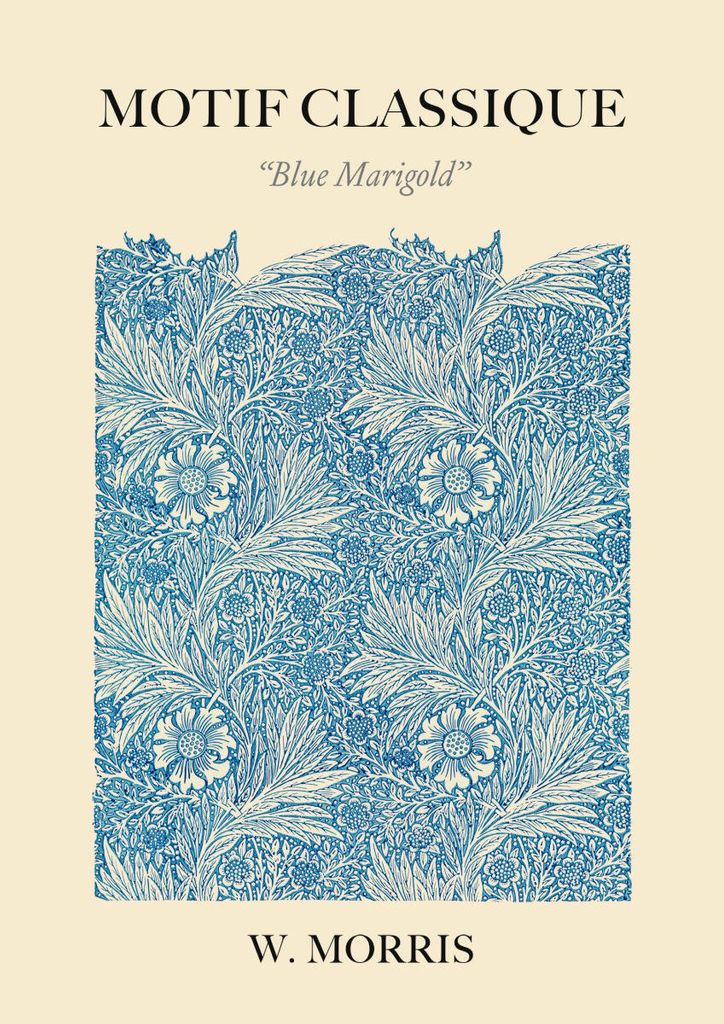 Poster - Blue Marigold By William Morris 21x30 - Dear Sam