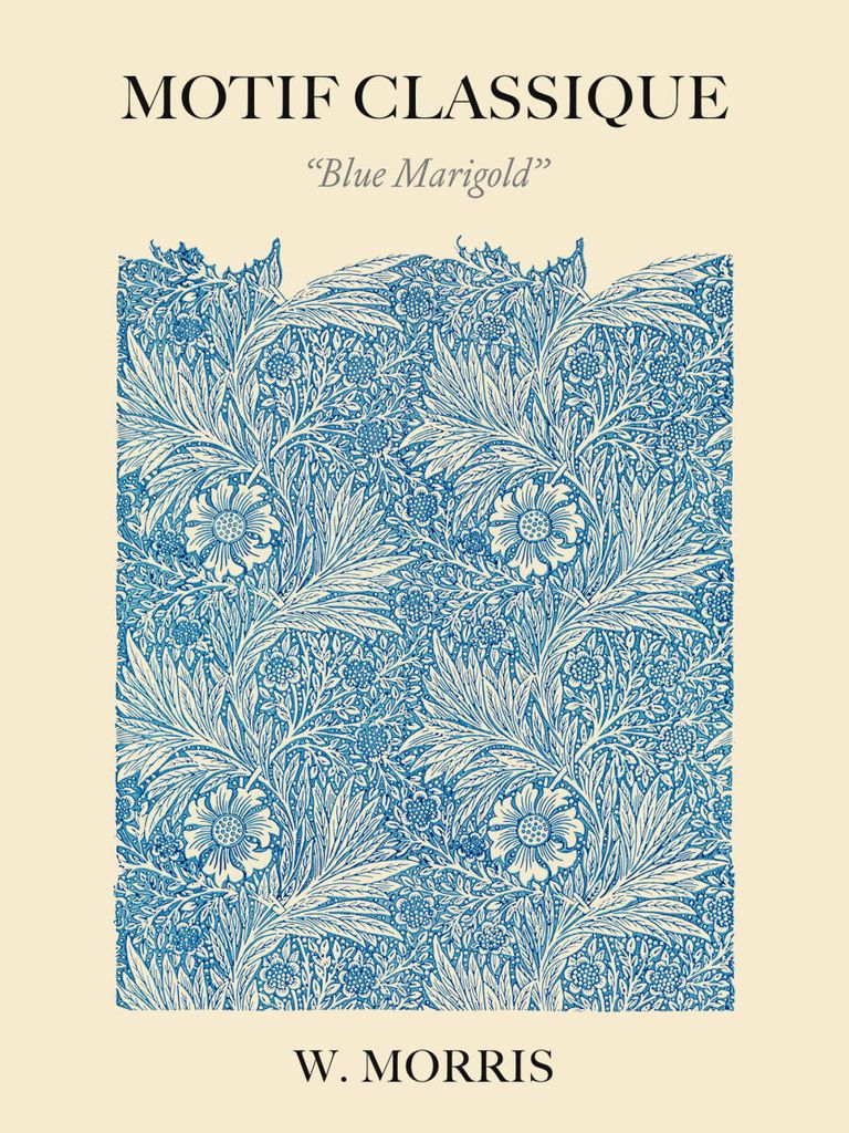 Poster - Blue Marigold By William Morris 30x40 - Dear Sam