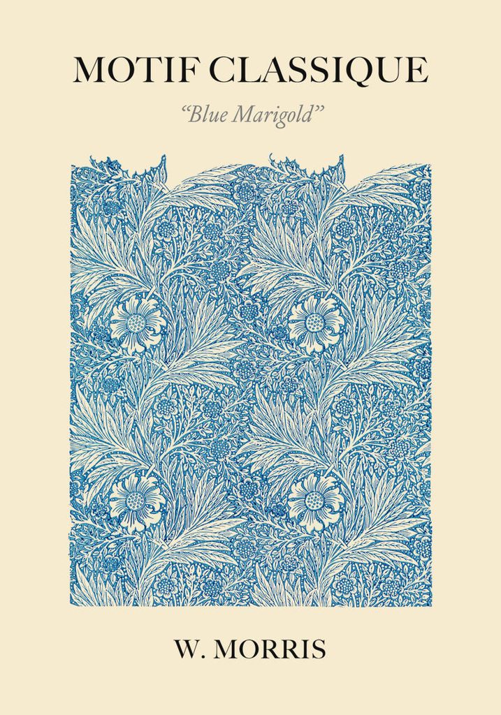 Poster - Blue Marigold By William Morris 70x100 - Dear Sam
