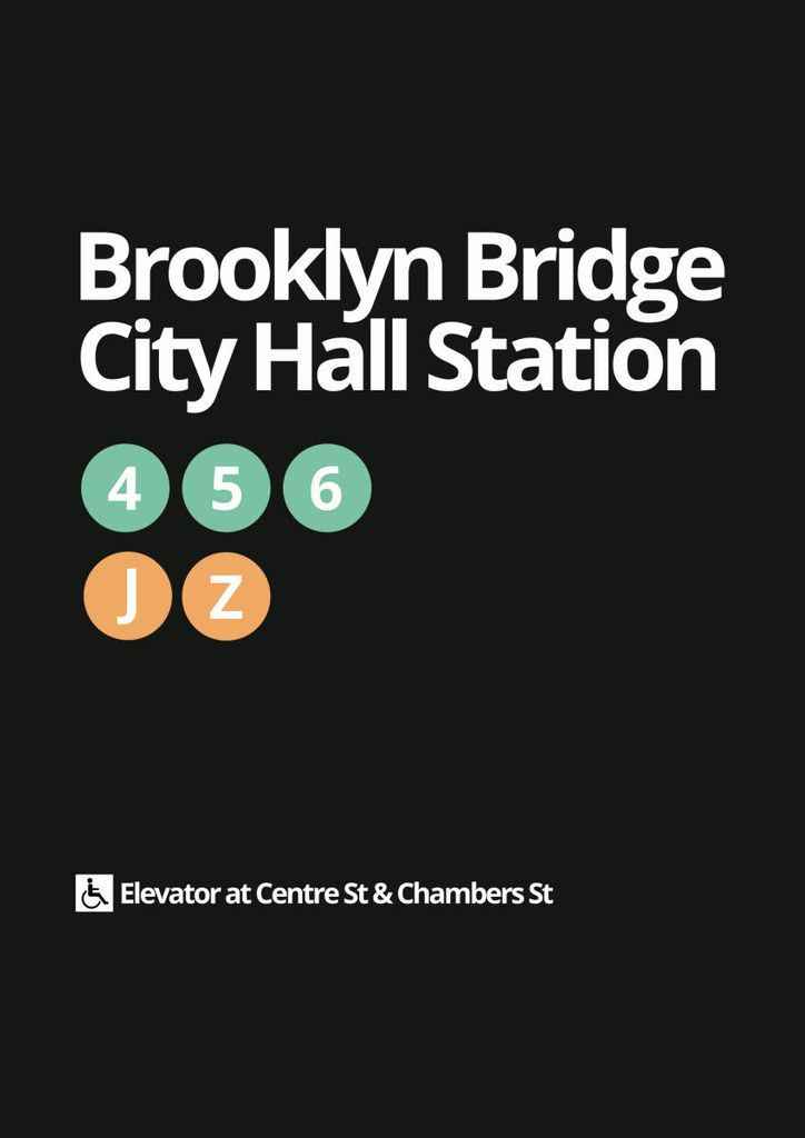 Poster - Brooklyn Bridge City Hall 21x30 - Dear Sam