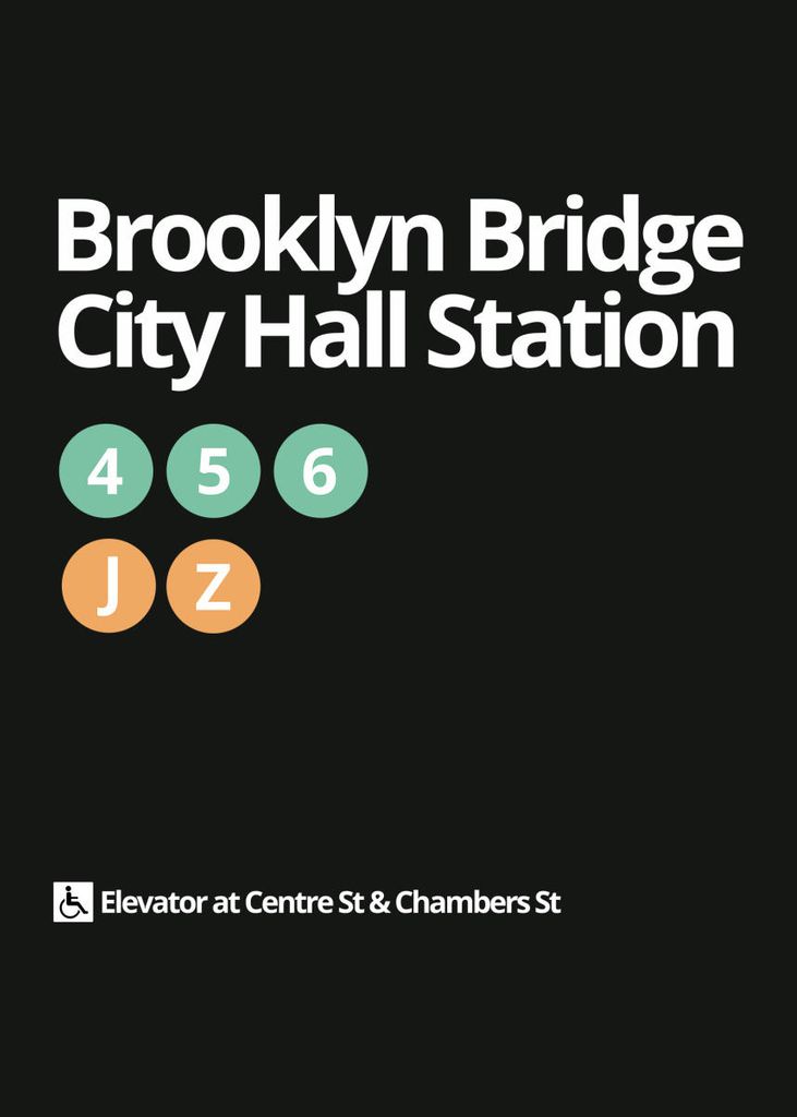 Poster - Brooklyn Bridge City Hall 50x70 - Dear Sam