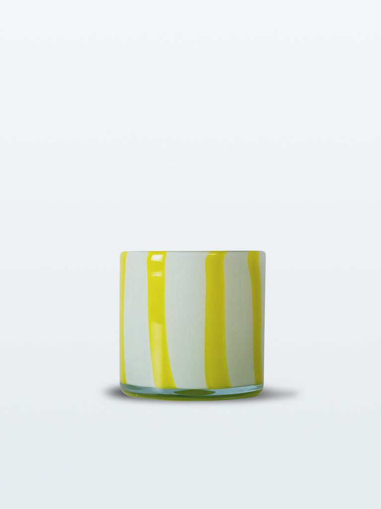 Candle holder Calore Curve XS Yellow