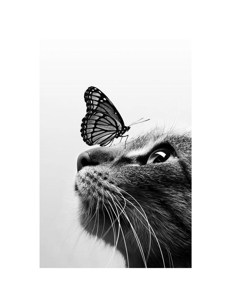 Poster - Cat And Butterfly 30x40 - Dear Sam