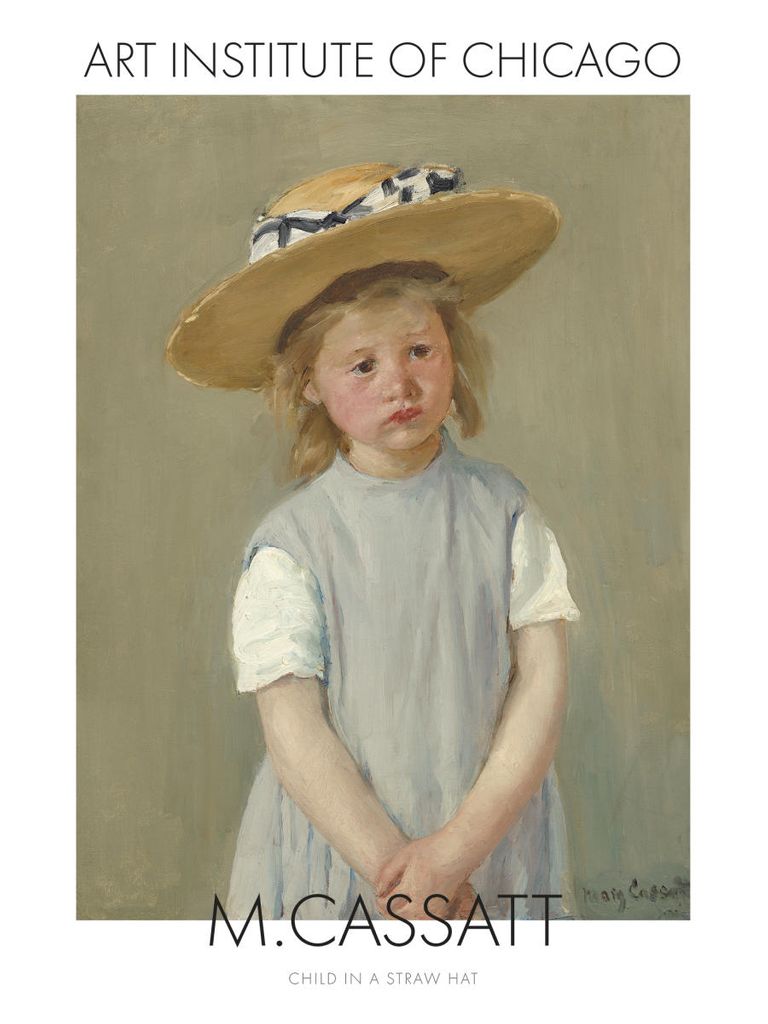 Poster - Child In A Straw Hat By Mary Cassatt 30x40 - Dear Sam