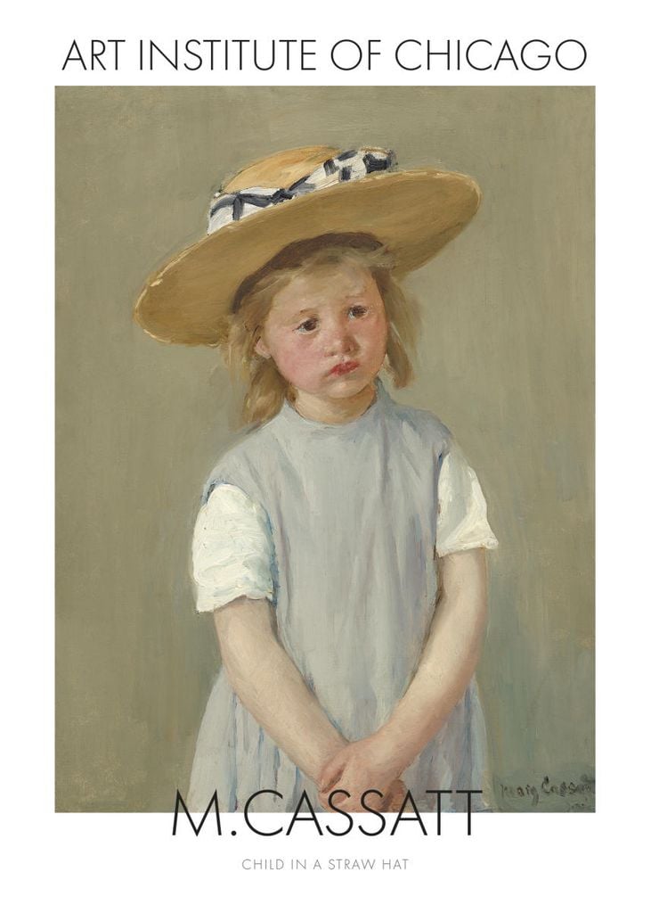 Poster - Child In A Straw Hat By Mary Cassatt 50x70 - Dear Sam