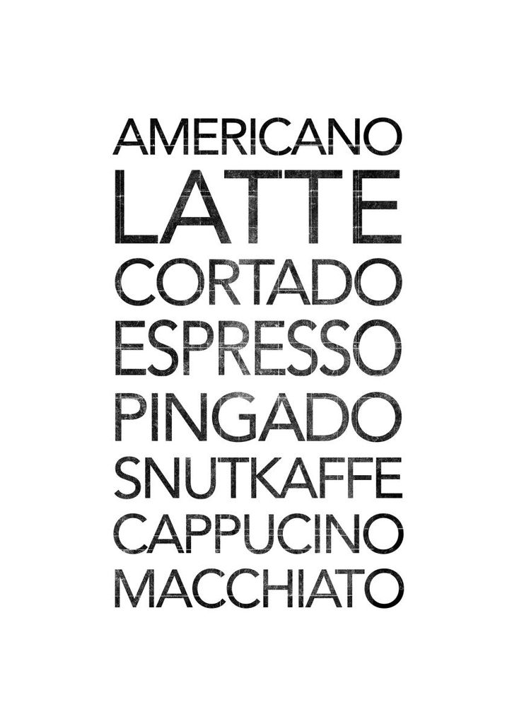 Poster - Coffee List 21x30 - Dear Sam