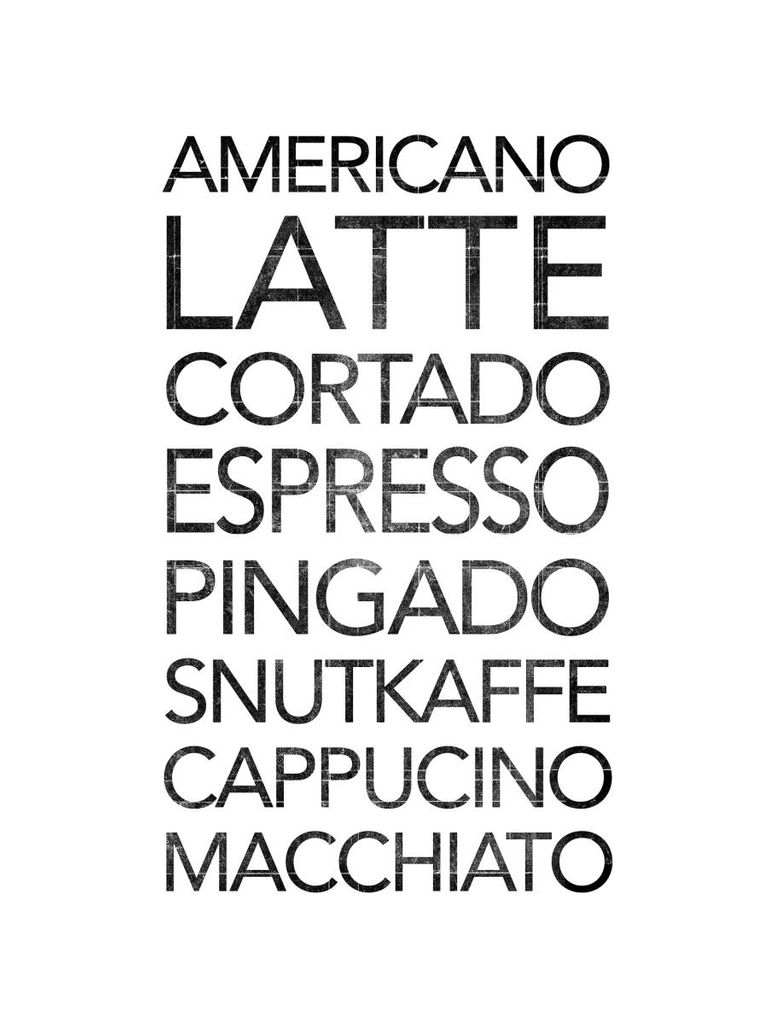 Poster - Coffee List 30x40 - Dear Sam