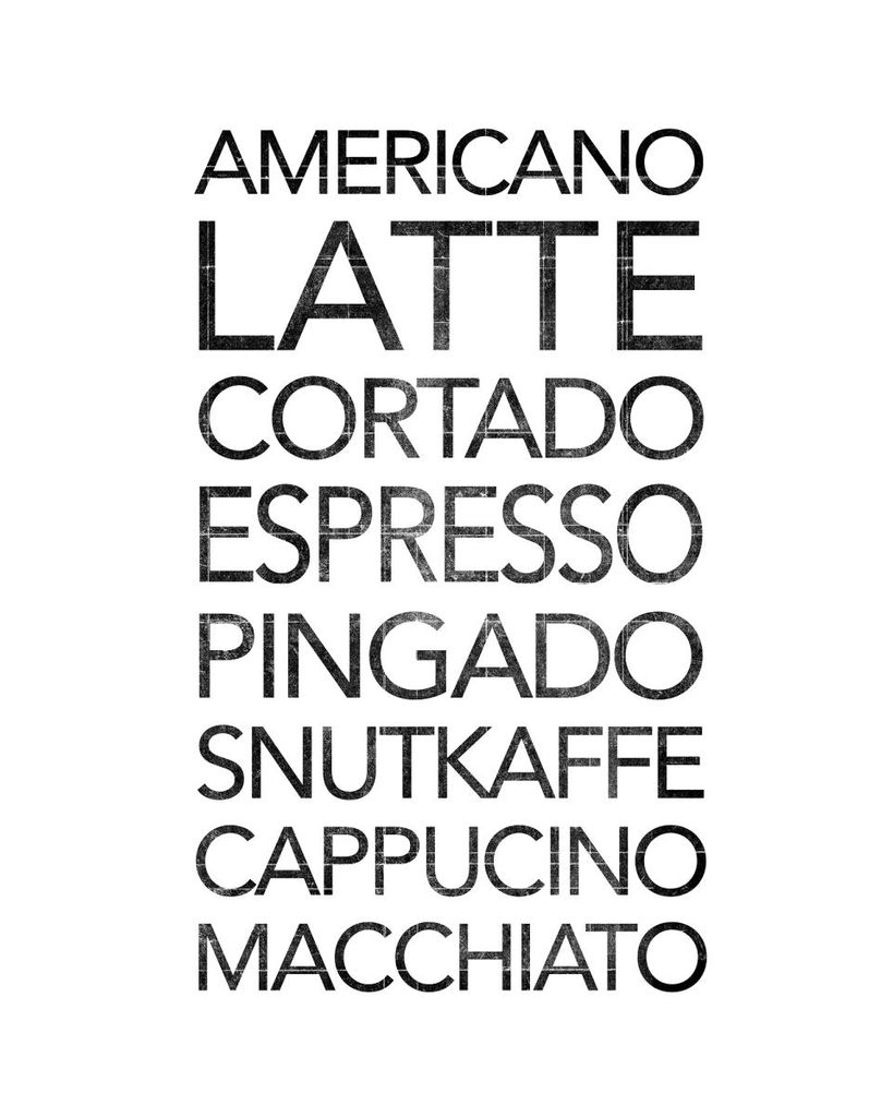 Poster - Coffee List 40x50 - Dear Sam