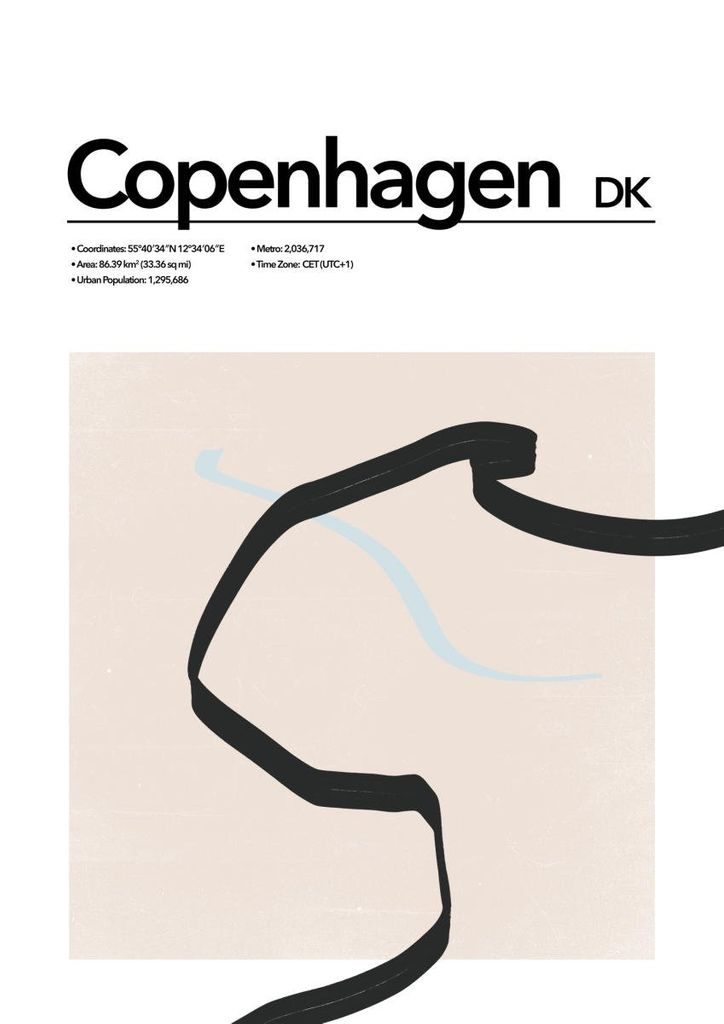 Poster - Copenhagen Abstract 21x30 - Dear Sam
