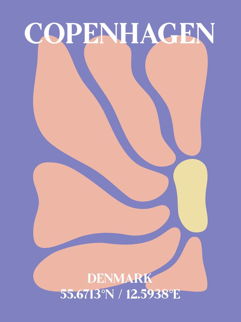 Poster - Copenhagen Pattern 30x40 - Dear Sam