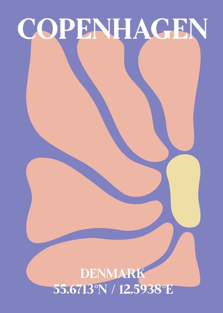 Poster - Copenhagen Pattern 50x70 - Dear Sam