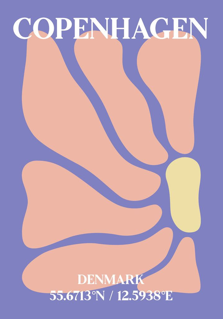 Poster - Copenhagen Pattern 70x100 - Dear Sam