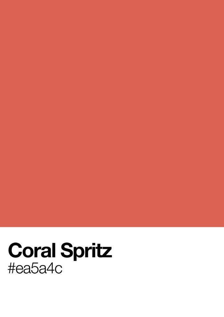 Dear Sam Poster, Coral Spritz 21x30, Moderner Look, Grafische Kunst, Einzigartige Fotowand