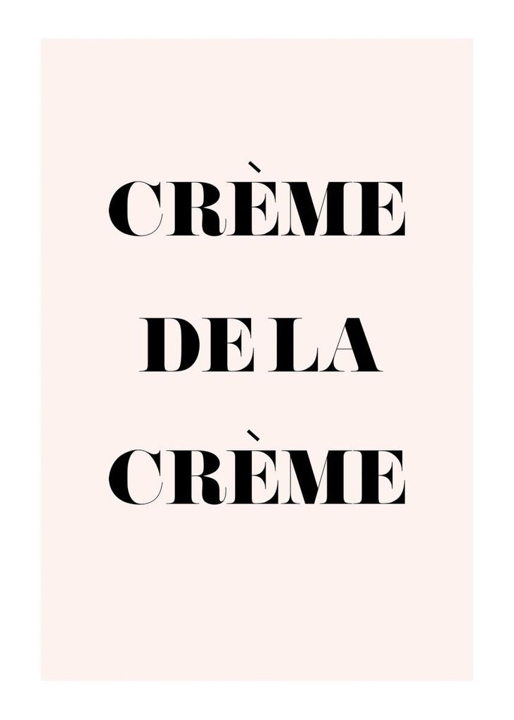 Plakat - Creme De La Creme 50x70 - Dear Sam