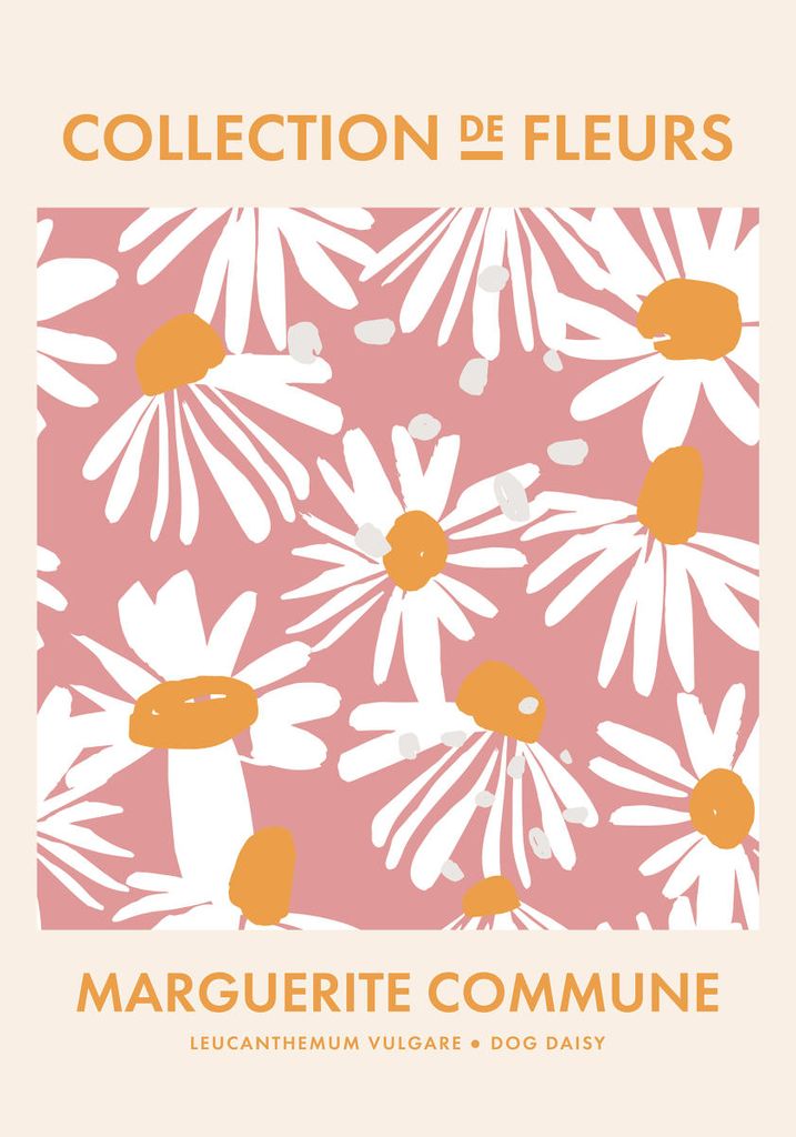 Poster - Dog Daisy Collection De Fleurs 70x100 - Dear Sam