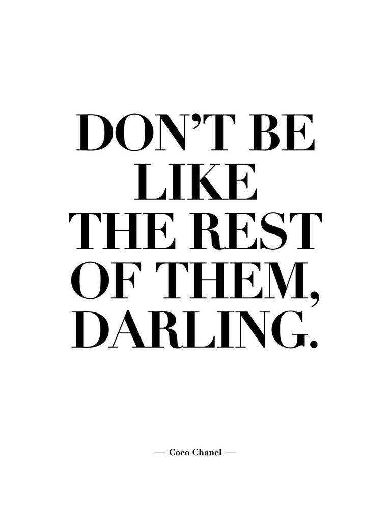 Poster - Don't Be Like The Rest Of Them 30x40 - Dear Sam