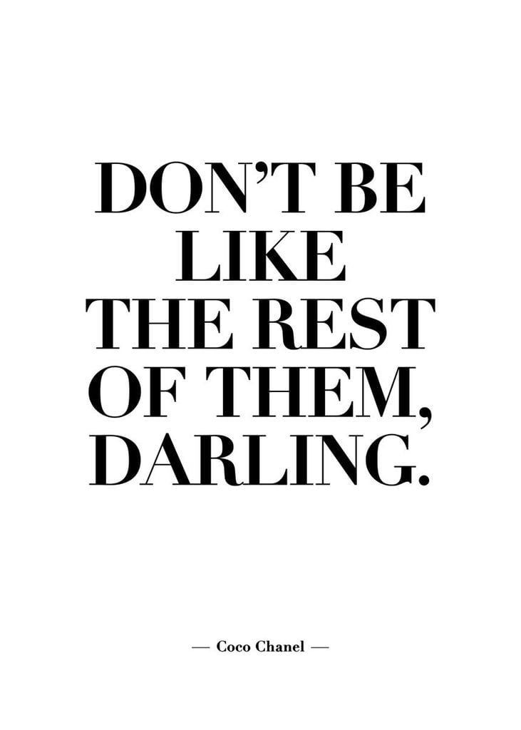 Poster - Don't Be Like The Rest Of Them 50x70 - Dear Sam