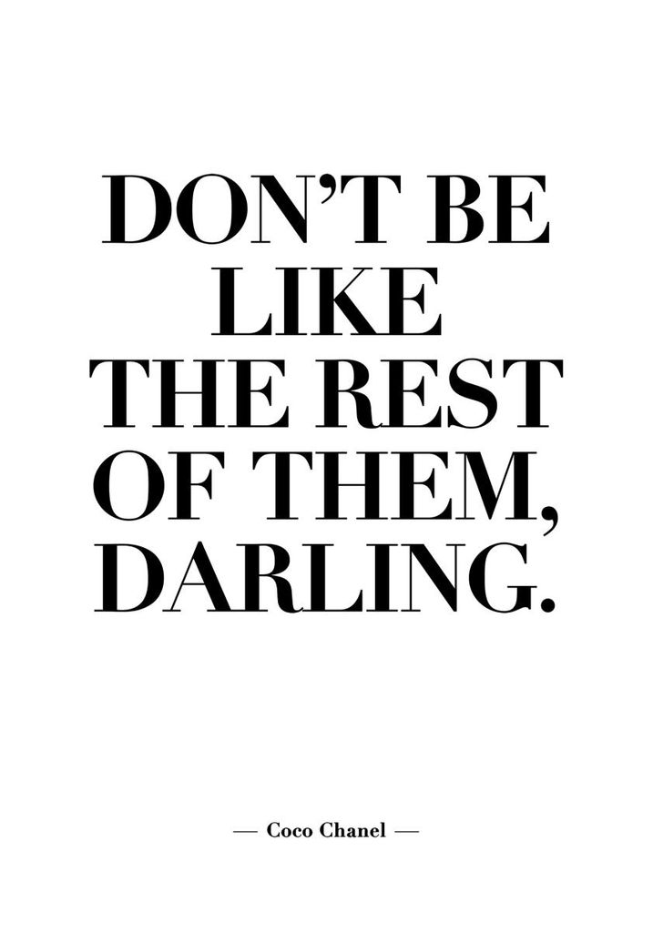 Poster - Don't Be Like The Rest Of Them 70x100 - Dear Sam