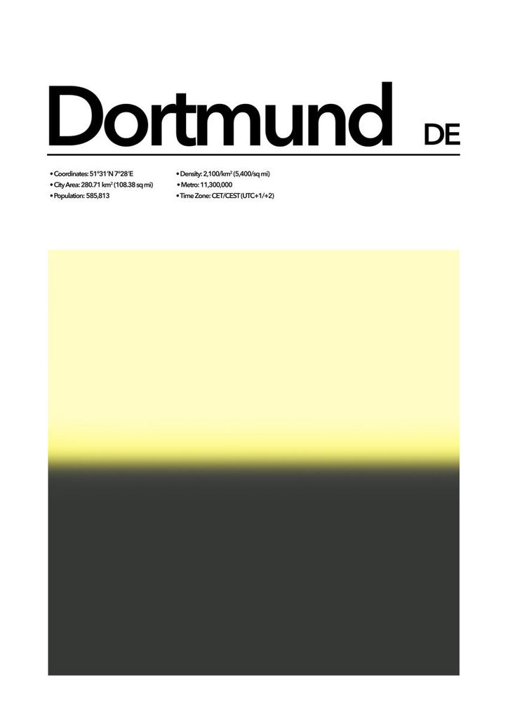 Plakat - Dortmund Abstract 21x30 - Dear Sam