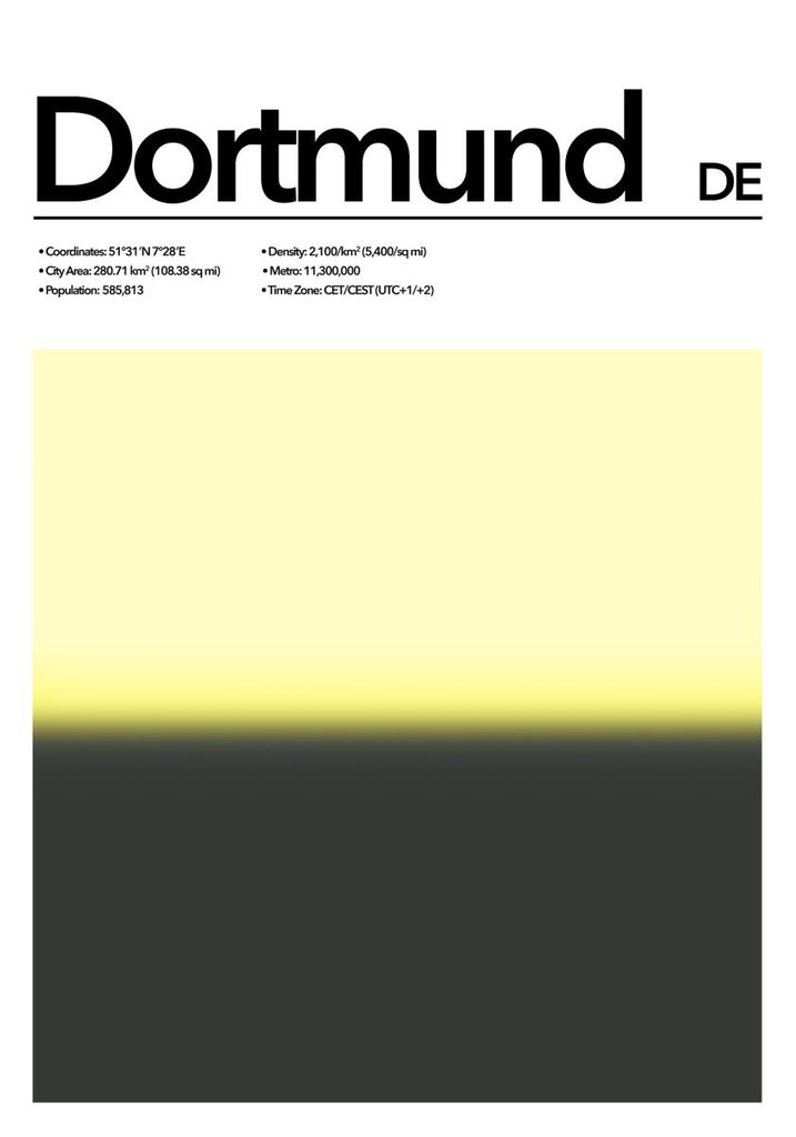 Plakat - Dortmund Abstract 70x100 - Dear Sam