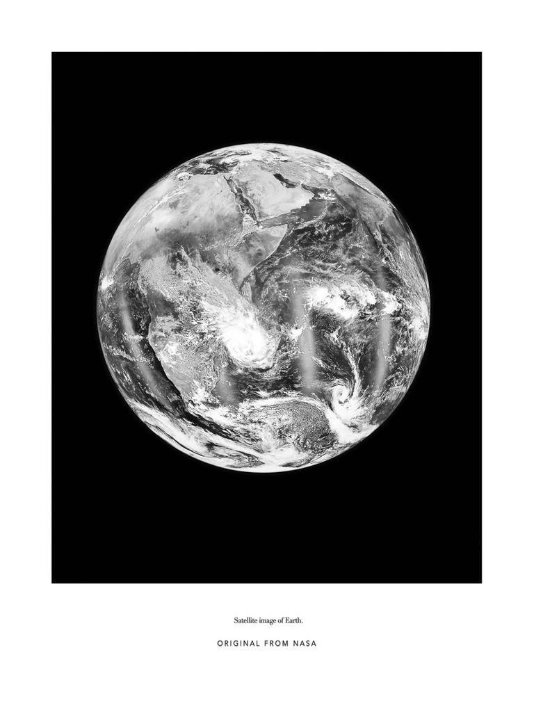 Poster - Earth From The Satellite 30x40 - Dear Sam