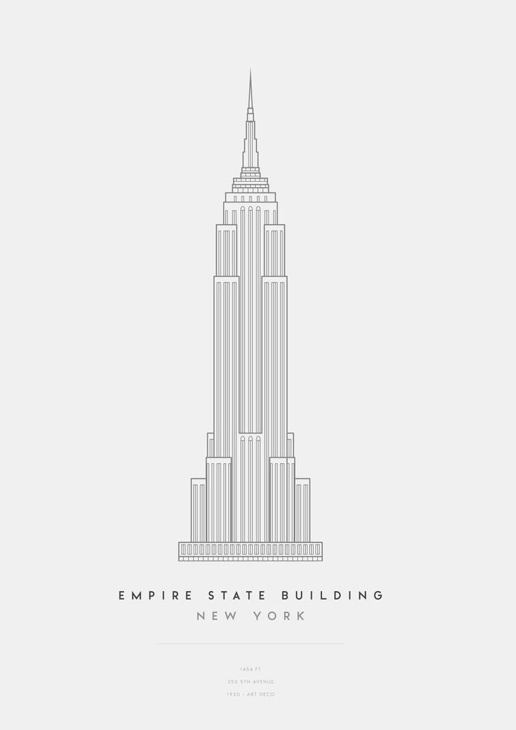 Plakat - Empire State Building 21x30 - Dear Sam