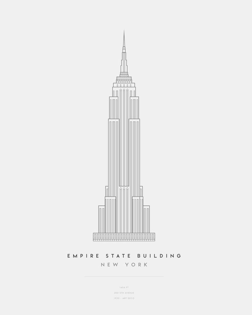 Plakat - Empire State Building 40x50 - Dear Sam