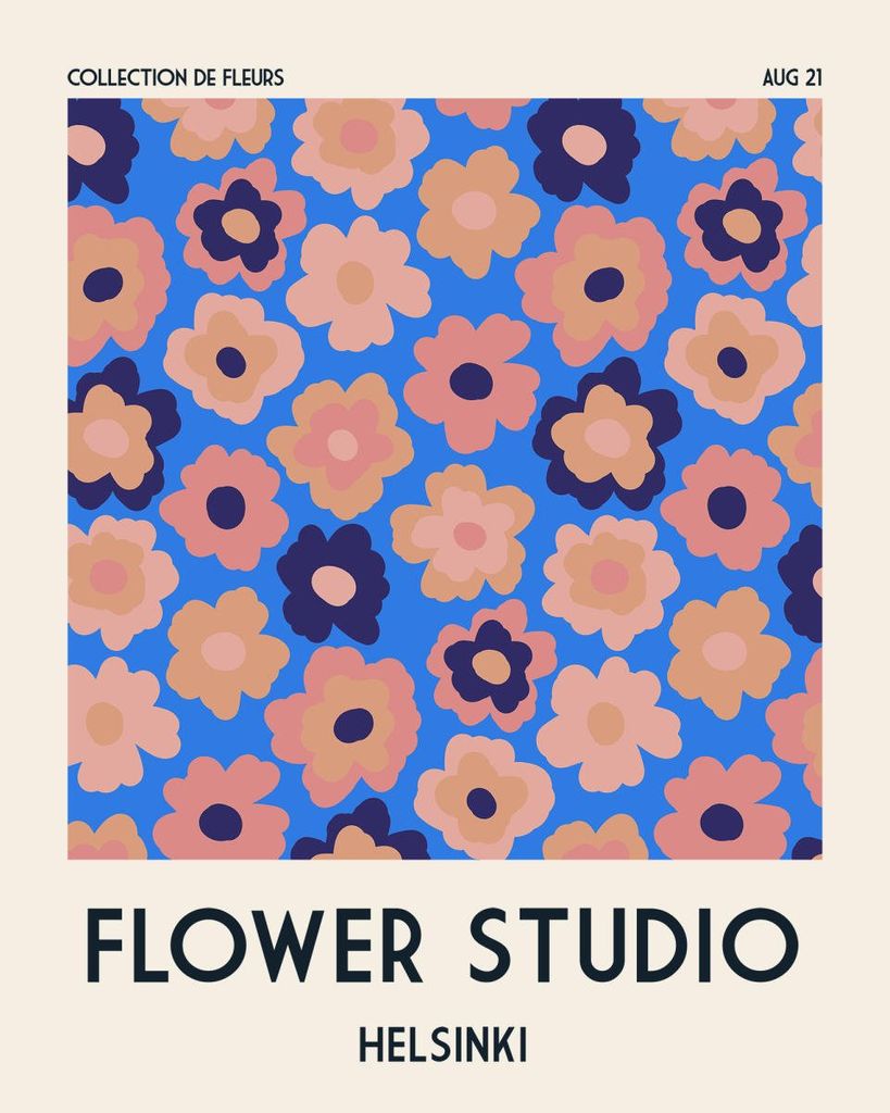 Plakat - Flower Studio Helsinki 40x50 - Dear Sam