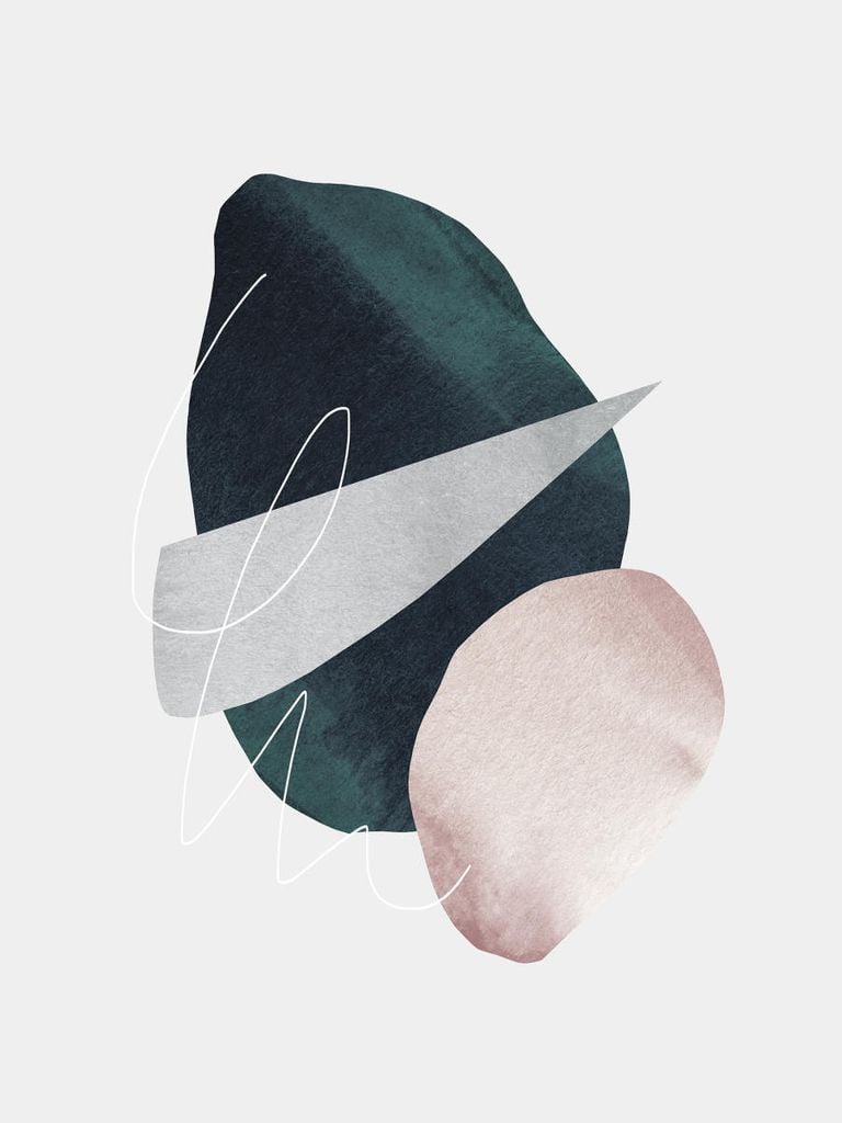 Poster - Green Pink Stones 30x40 - Dear Sam