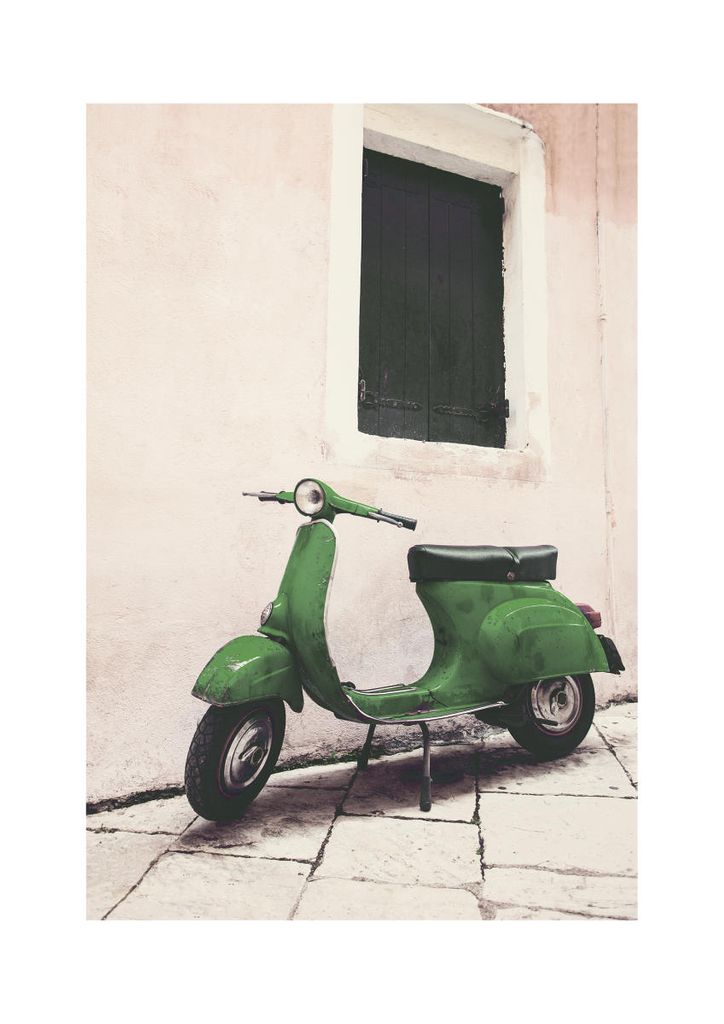 Poster - Green Vespa 21x30 - Dear Sam