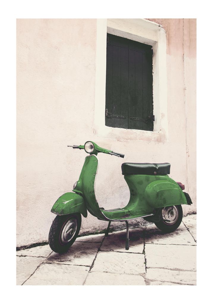 Poster - Green Vespa 70x100 - Dear Sam