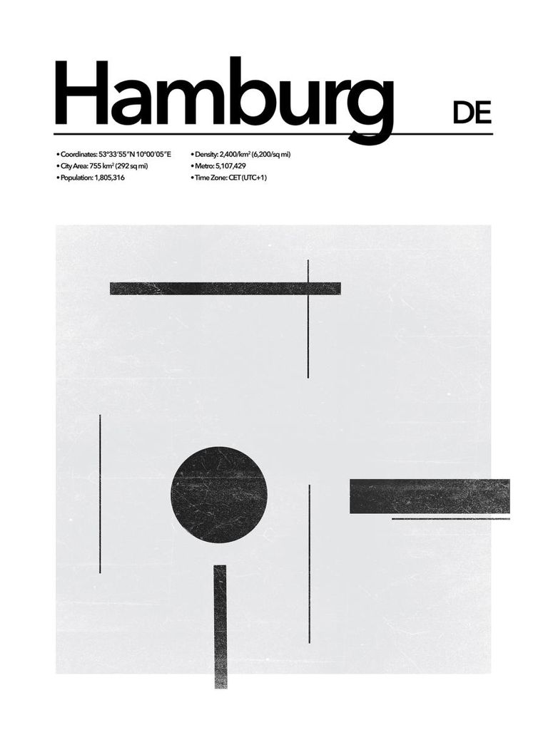 Poster - Hamburg Abstract 30x40 - Dear Sam