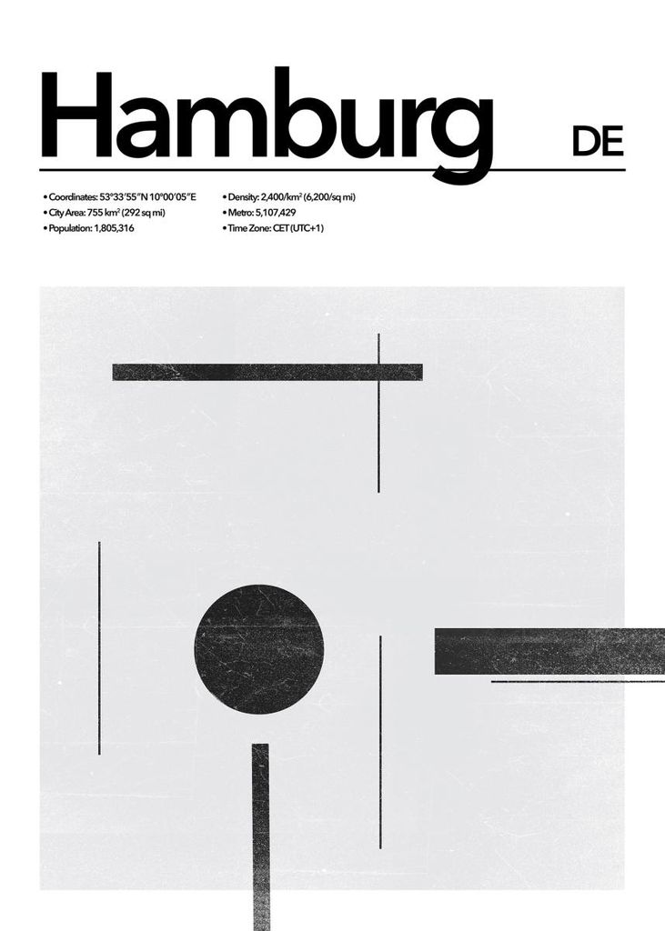 Poster - Hamburg Abstract 50x70 - Dear Sam
