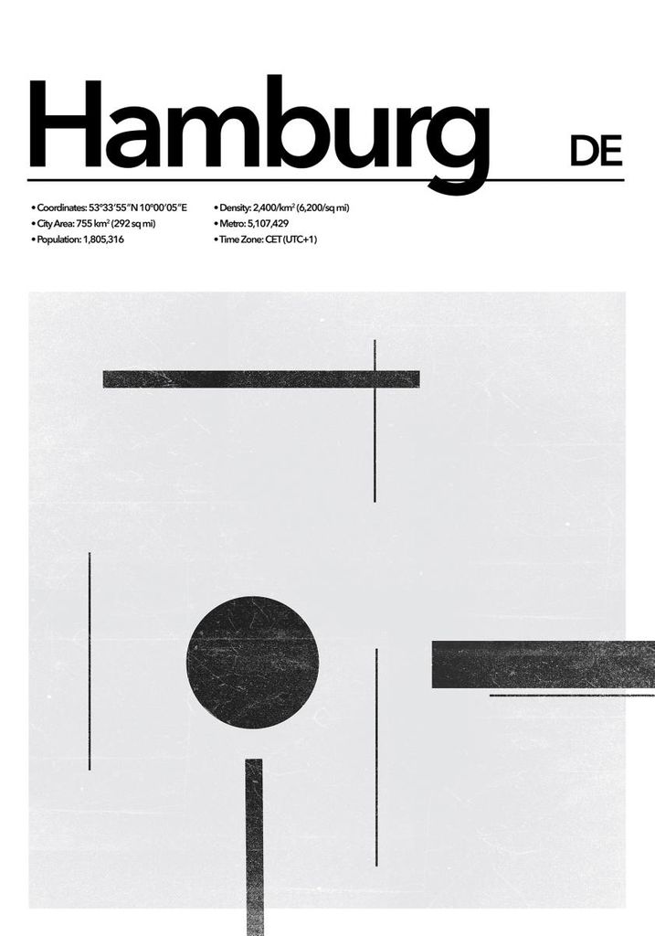 Poster - Hamburg Abstract 70x100 - Dear Sam