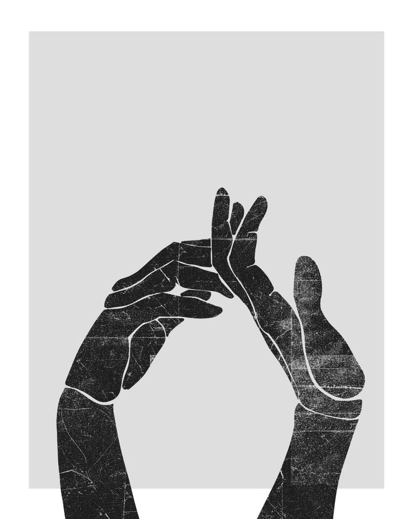 Dear Sam Poster - Hands Stencil 40x50 - Unique Artwork and Paintings