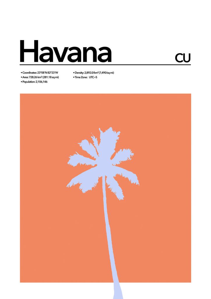 Poster - Havana Abstract 21x30 - Dear Sam
