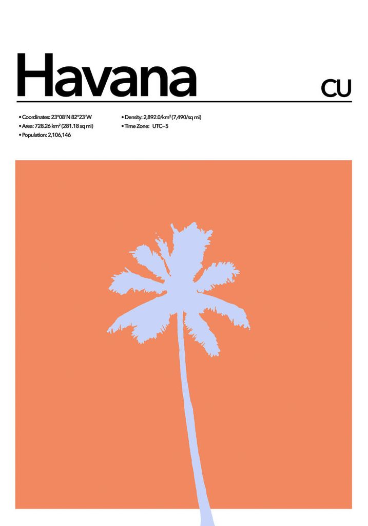 Poster - Havana Abstract 70x100 - Dear Sam