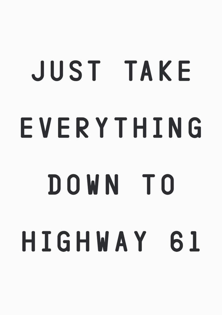 Poster - Highway 61 Excerpt 21x30 - Dear Sam