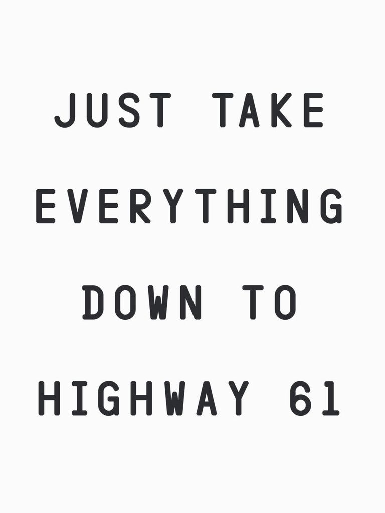 Poster - Highway 61 Excerpt 30x40 - Dear Sam